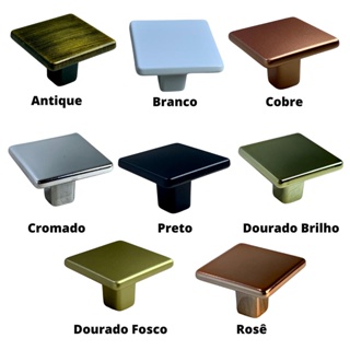 Puxador Gavetas Moveis Furo Unico Ponto Quadrado ZM30 em Oferta na Shopee