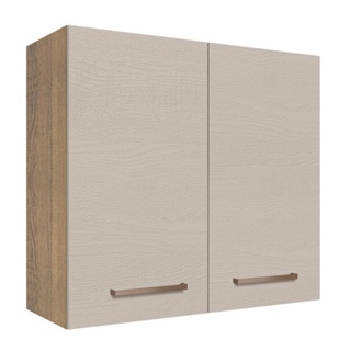 Armário de Cozinha Aéreo 70 cm 2 Portas Rustic/Crema Agata Madesa em Oferta na Shopee