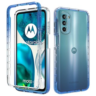 Moto G22 G32 G42 G52 G62 G82 5G Armadura 2em1 Pára-Choques De Alta Transparência À Prova De Choque 360 Caixa De Proteção Híbrida Para Telefone