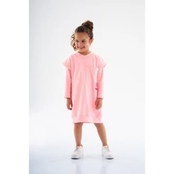 Conjunto Infantil para Meninas com Vestido em Moletom e Blusa em Ribana Up Baby
