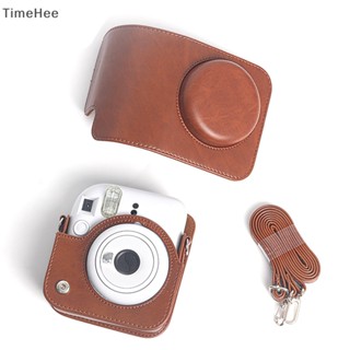 TimeHee Para Instax Mini 12 Estojo Câmera Bolsa Em Couro PU Com Alça De Ombro BR