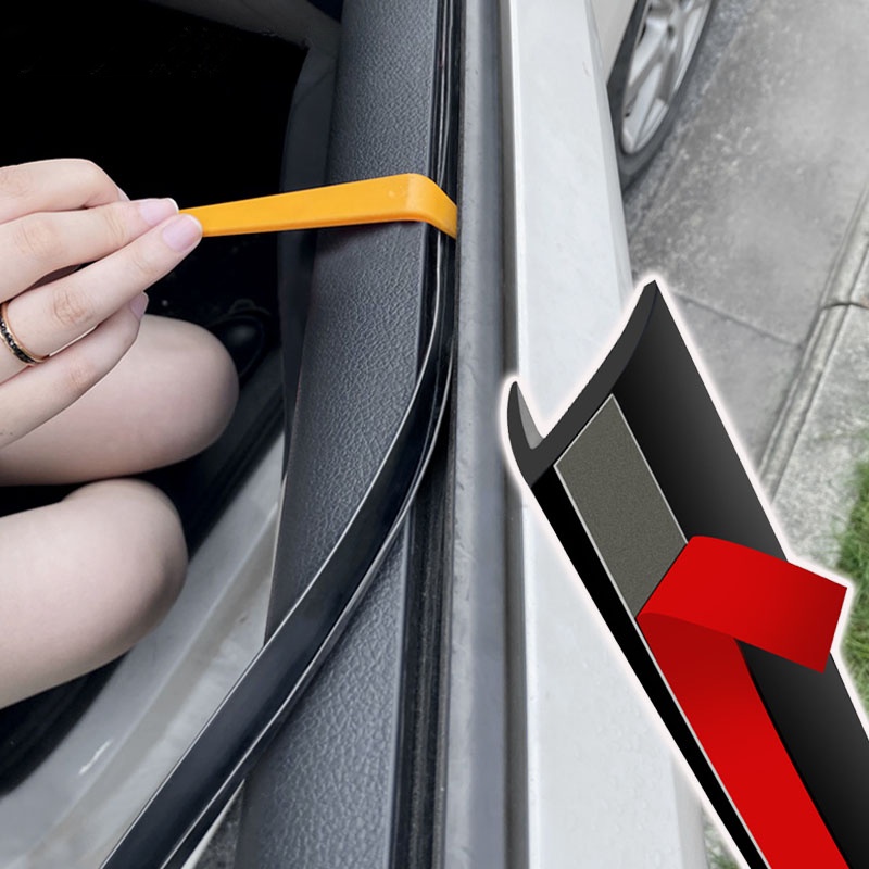 Tiras De Vedação Da Janela Lateral Do Carro Em Forma De V 4M De Borracha De Vidro Automático Isolamento Acústico