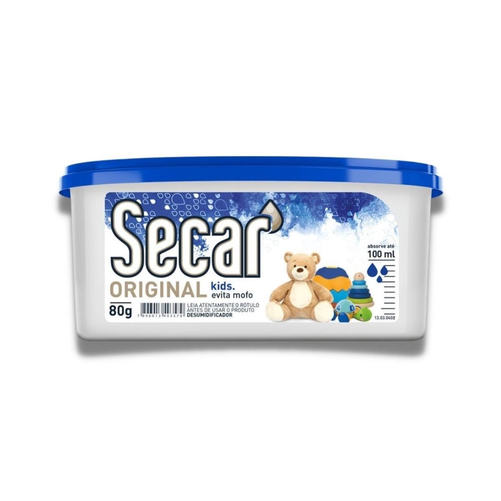 Anti Mofo Secar Original Kids 80g Secar Evita Umidade Fungos Gavetas Desumidificador Armario Roupas