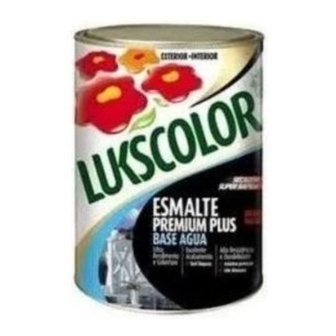 Tinta Esmalte Brilhante Base Água Preto 900ml Lukscolor