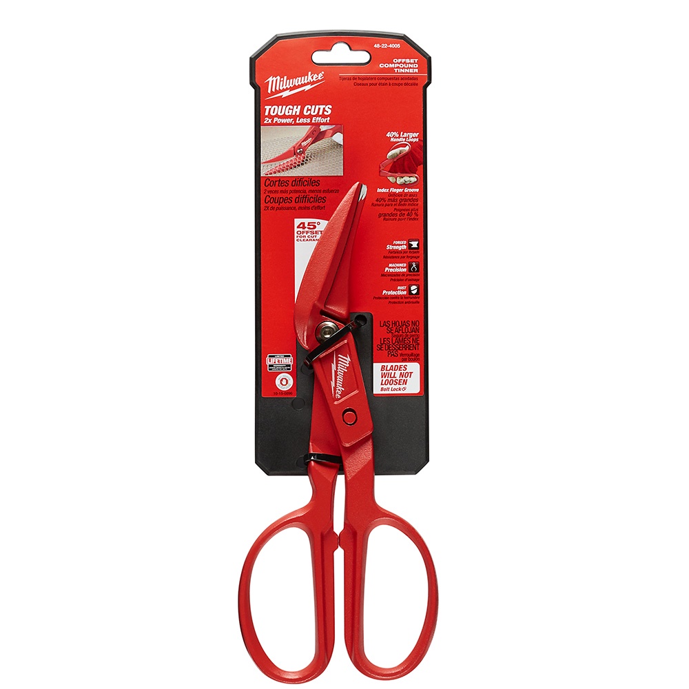 Tesoura 45º Corte Chapa / Lata / Tela 48-22-4005 Milwaukee