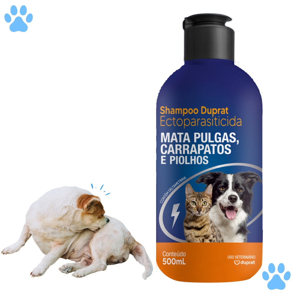 Shampoo Antipulgas Duprat Para Cães Cachorro e Gatos Pet Shop - Pet Clean 500 Ml