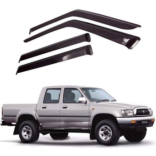 Calha de Chuva Defletor Toyota Hilux Cabine Dupla 1997 a 2004 4 Portas Ecoflex