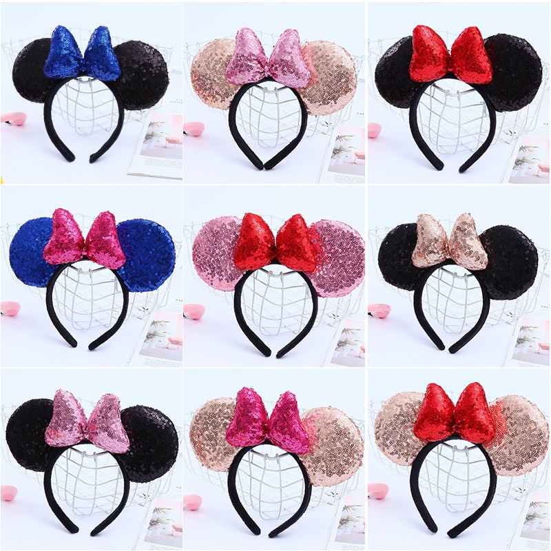 Adult Headband Hair Accessories for Baby Girls Party  Ears Sequins Filled