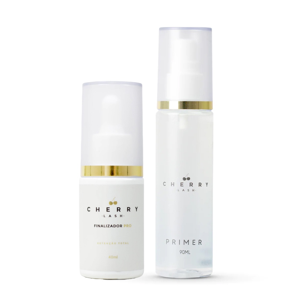 Kit Finalizador e Primer Cherry Lash para Extensão de Cílios