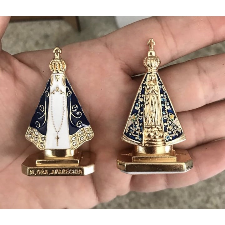 Imagem de Nossa Senhora Aparecida Para Carro Dupla Face 6cm