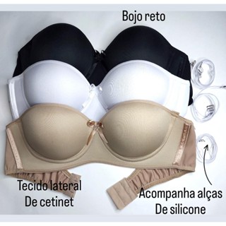 Kit Com 3 Lingerie Sutiã Tomara Que Caia Sutia Bojo Com Alça e Pala Roupa Íntima Feminina