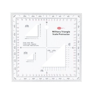 Balança Coordenada MGRS USNG Transparente Superior Para Transferidores De Escala De Mapa Topográfico De Aventura De Nave