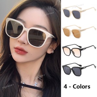 Coreano Fashion Big Square Frame Óculos De Sol Para Mulheres Homens Grande Moldura Preta Retro Outdoor Tan Gradient Eye Glasses UV Protective Beach Shade For Woman Man