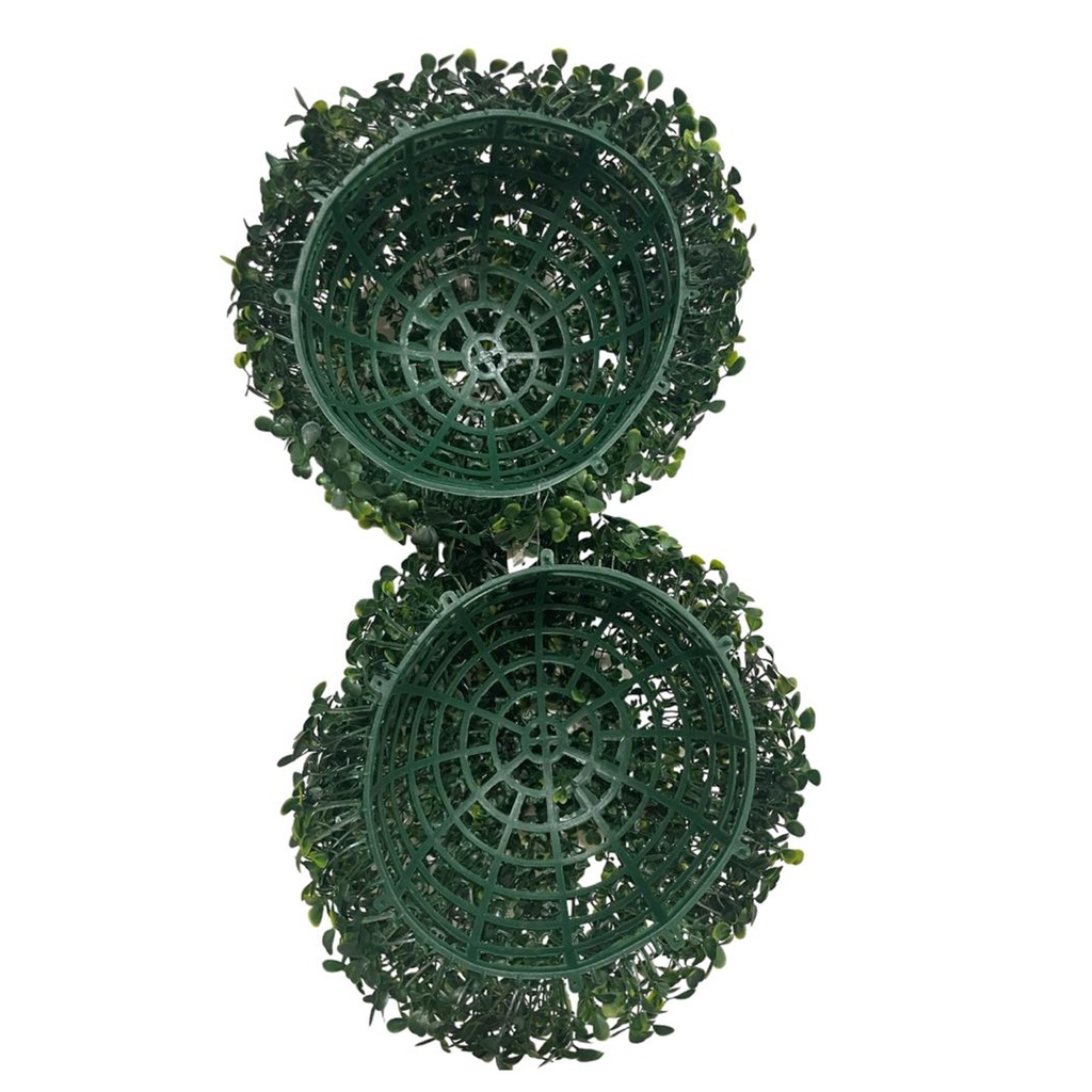 Meia Bola De Grama Buchinho Artificial 18 Cm Verde Topiaria