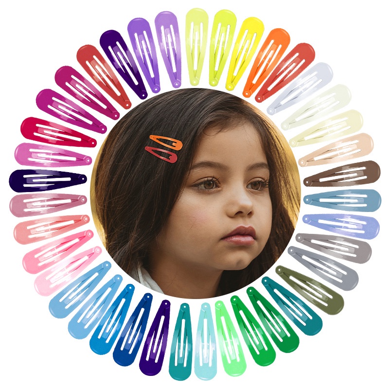 Tinta Infantil Colorida BB Clip Water Drop Candy Color Acessórios Para Cabelo Lateral