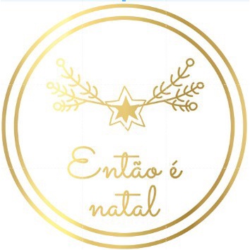 Adesivo "Então é Natal" - Ref.2050 - Hot Stamping - 50 unidades - Stickr - Rizzo - Stationery