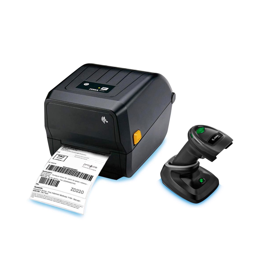 Kit Zebra Leitor Ds2278 Sem Fio + Impressora ZD220