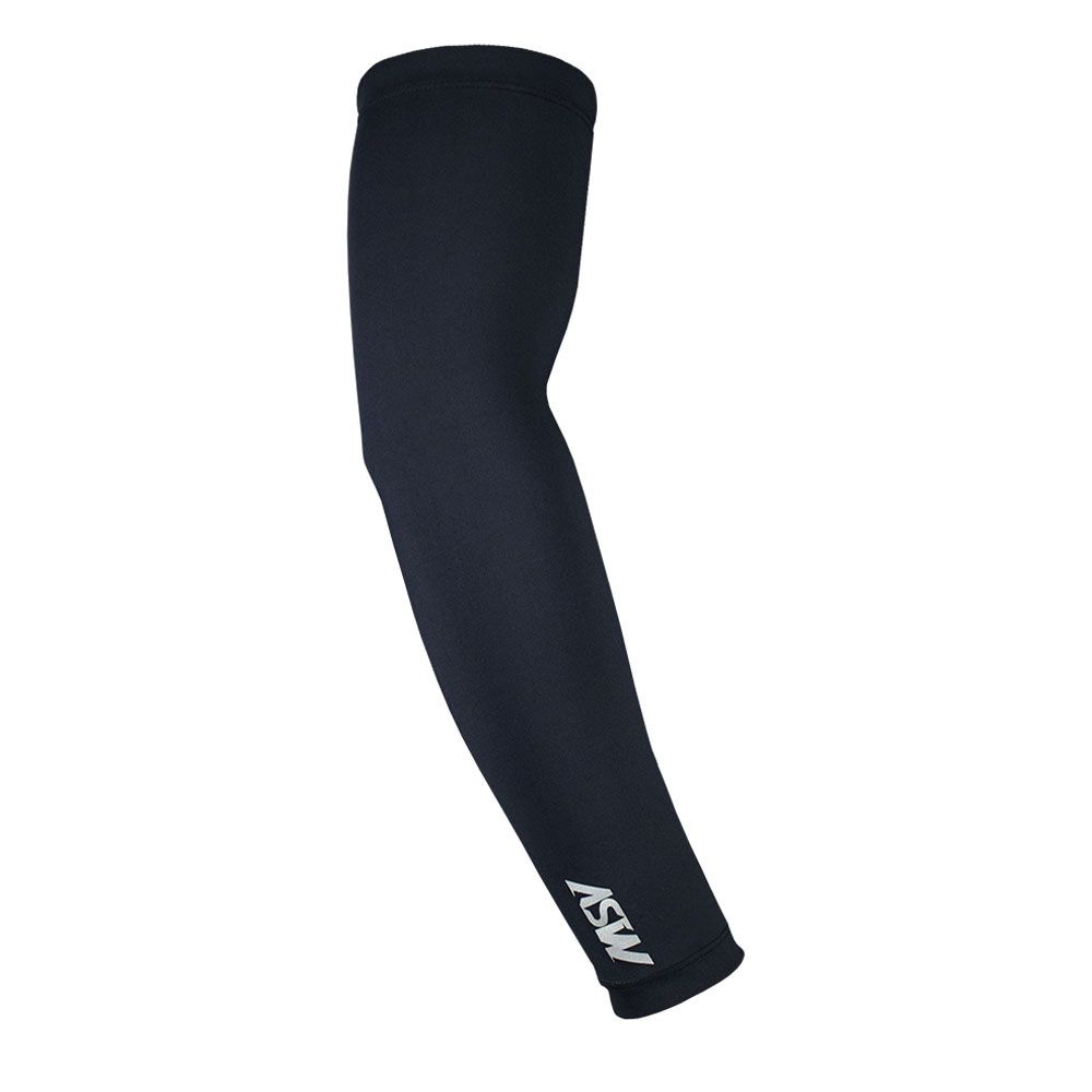 Par de Manguito ASW Essentials Preto Moto Mangote Manga Proteção Solar Para Braços Esportivo Unissex Proteção Solar UV50+ Segunda Pele