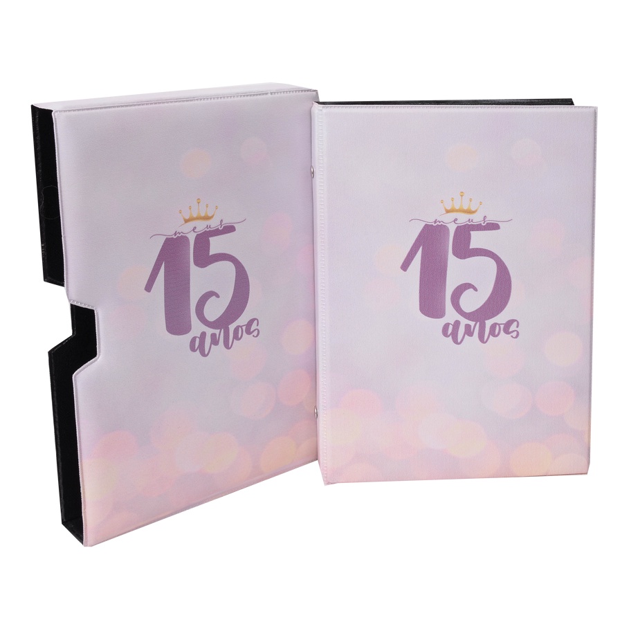 Luva E Álbum Fotográfico 60 Fotos 15x21 15 ANOS Debutante Aniversário em Oferta na Shopee