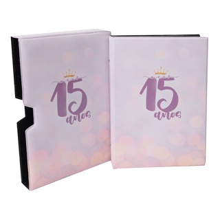 Luva E Álbum Fotográfico 60 Fotos 15x21 15 ANOS Debutante Aniversário em Oferta na Shopee