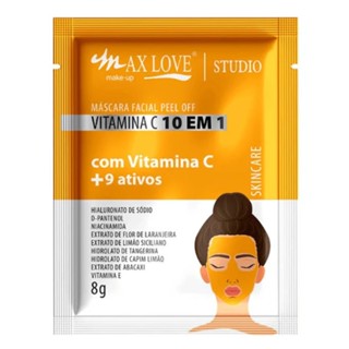 Máscara Facial Peel Off Vitamina C 10 Em 1 Sachê Max Love