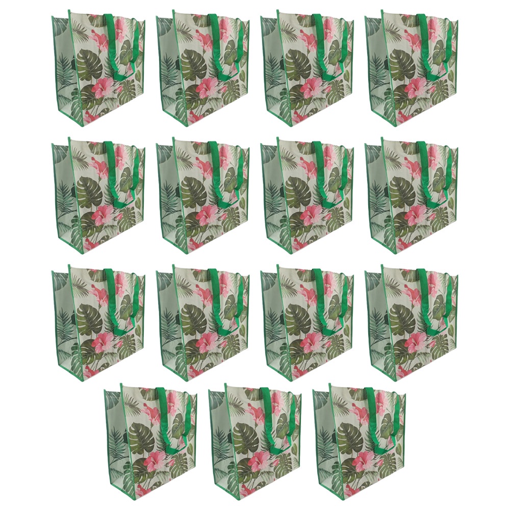 Bolsa Ecologica Sacola Ombro Ecobag Kit 15 Unidades Mercado Compras Reutilizavel Dobravel Alças Resistente Portatil Multiuso