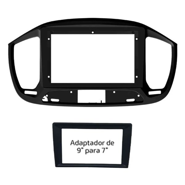 Moldura 9 e 7 Fiat Uno 2015 à 2021 - Preta - Fiamon - 5955
