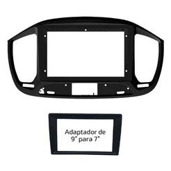 Moldura 9 e 7 Fiat Uno 2015 à 2021 - Preta - Fiamon - 5955