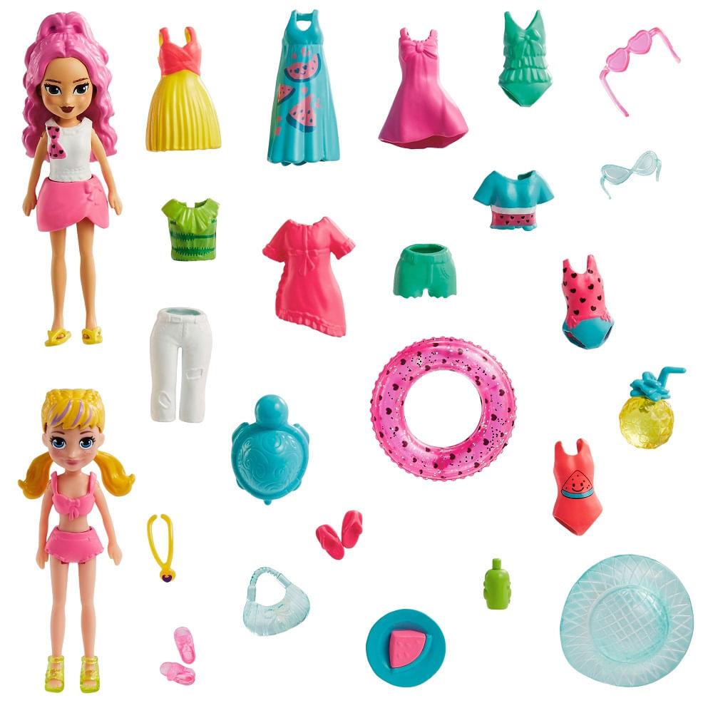 Polly Pocket Conjunto Moda Diversão Praia Tropical - Mattel - Mom & Baby