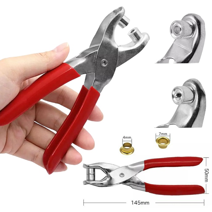 Alicate Pregar Aplicar Ilhos 4,8mm Papel Tecido Plastico.