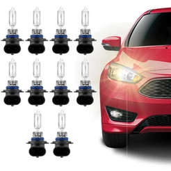 Kit com 10 Lâmpadas Halógena Automotiva (9006) HB4 51W 12V P22d Code Para Farol