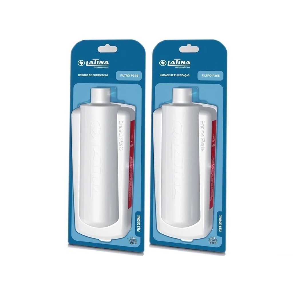 Kit 2 Unidade Purificação Água Blister Filtro Latina p355