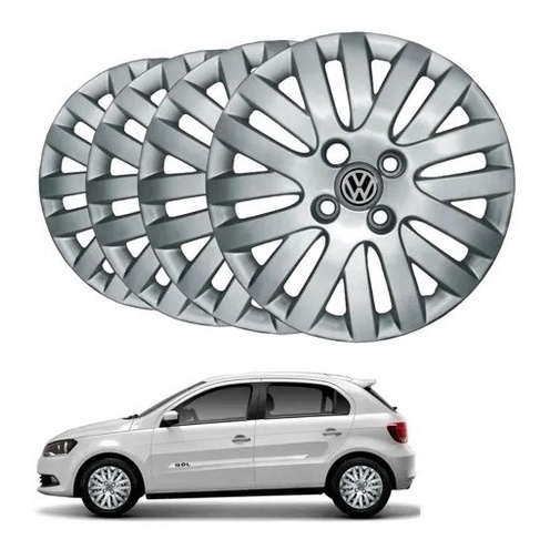 Jogo De Calotas Aro 14 Vw Gol Voyage Saveiro G5 2009 / 2011 Grid