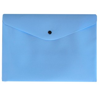 Envelope plástico com botão A4 Linho Serena azul pastel 0012.BP Dello
