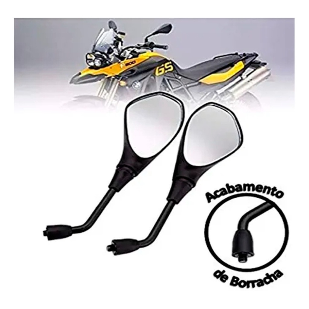 Retrovisor Fixo Modelo F800 Gs650 Moto Titan 150 Cb300 Twister Fazer Xj6 — imagem 2 de 2