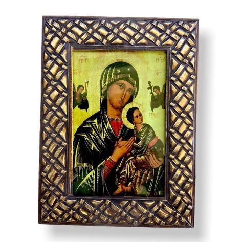 Quadro Nossa Senhora Do Perpetuo Socorro com Vidro 20x15 Promoção