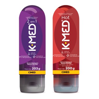 Kit K-Med Lubrificante Íntimo Em Gel Hot Com K-Med 2 Em 1 203g