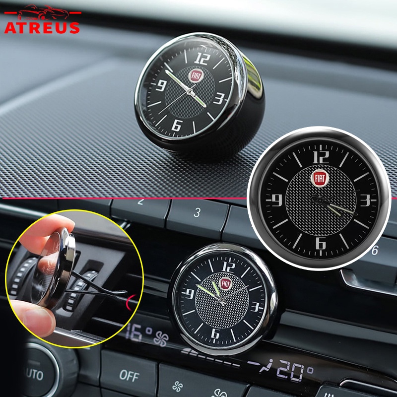 Para Fiat Carro Mini Relógio De Quartzo Luminoso Interior Console Central Relógio Decoração Para Fiat Uno Toro 500 Bravo Punto Palio Argo Stilo Strada Mobi