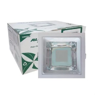 Luminária Embutir Quadrada 175x175mm Vidros Semi-fosco Alumbra