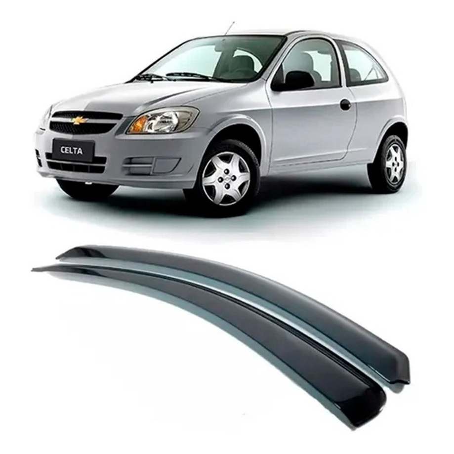 Calha De Chuva Defletor Gm Celta 2000 2001 2002 A 2012 2 Portas Fume Ecolfex 40.008A