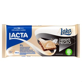 Chocolate ao Leite e Branco Laka + Diamante Negro Lacta 80g