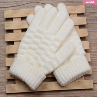 Luvas De Inverno De 8-15 Anos De Idade Malha Quente Para Crianças Lã De Dedo Cheio em Oferta na Shopee