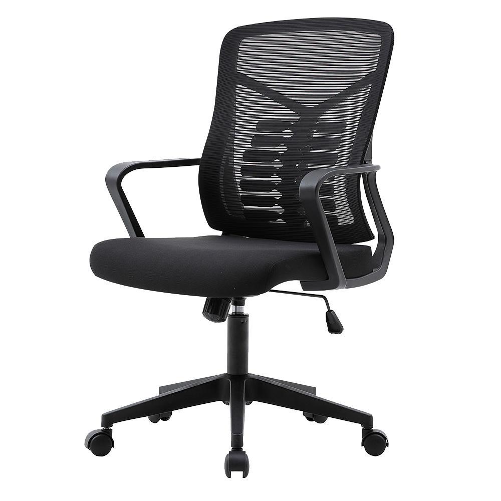 Cadeira Secretária Escritório Ergonômica Gogo Chair Premium Giratória com Tela Mesh Alta Qualidade - Preto e Cinza