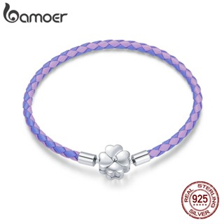 Bamoer Pulseira De Prata 925/Cor Roxa Com Pingente SCB214-17