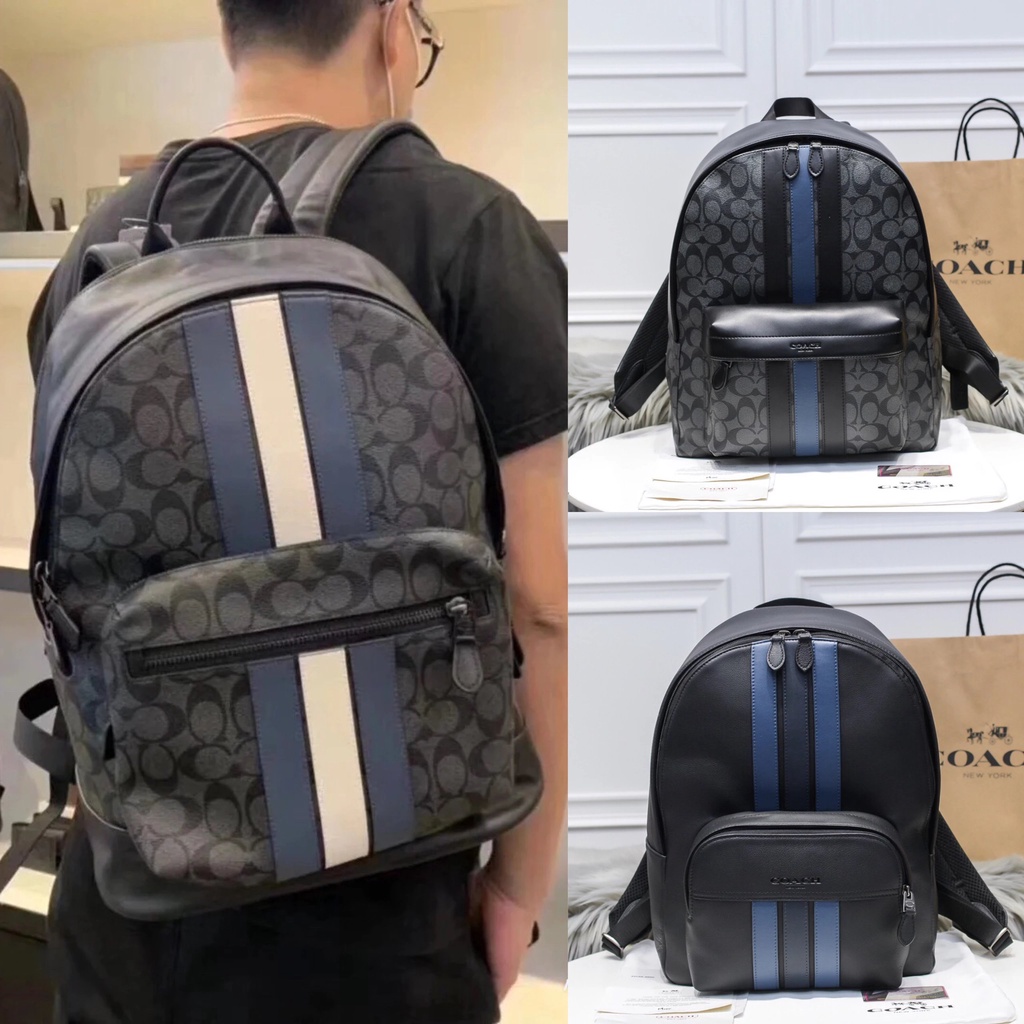 [Qualidade superior] COAC * H padrão lichia moda masculina e feminina impressão mochila de ombro F71973 couro de primeira camada com padrão clássico coach mochila prática mochila de viagem mala de viagem mala de viagem mala de viagem mala de viagem mala d