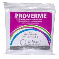 Proverme Fabiani Saúde Animal Vermífugo Solúvel - 28 g