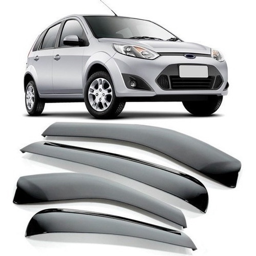 Defletor Calha de Chuva Fiesta Amazon Rocam 2002 2003 2004 205 a 2011 4 Portas Ecoflex
