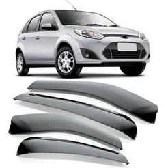 Defletor Calha de Chuva Fiesta Amazon Rocam 2002 2003 2004 205 a 2011 4 Portas Ecoflex