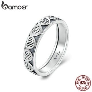 Bamoer 925 Silver Sterling Prata Em Forma De Coração Anel De Design Simples Presentes Para Jóias De Moda Feminina