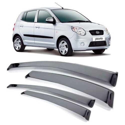 Calha de Chuva Defletor Kia Picanto 2010 a 2011 4 Portas Ecoflex